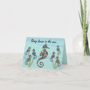 Seahorse Mors dag Card Kort