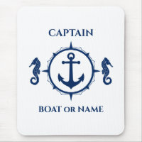 Seahorse Nautical Anchor Captain Boat eller Namn N
