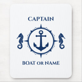 Seahorse Nautical Anchor Captain Boat eller Namn N Musmatta