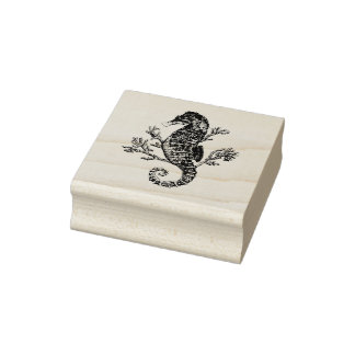 Seahorse och Coral Stämpel
