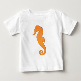 Seahorse orange silhouette Simple Söt nautisk Tröja