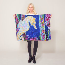 Seahorse Painting Fleecefilt