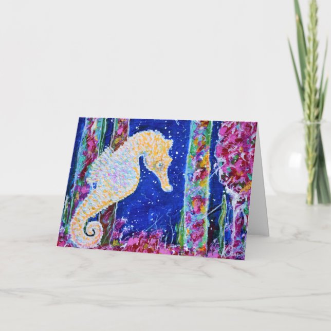 Seahorse Painting Kort (Framsida)