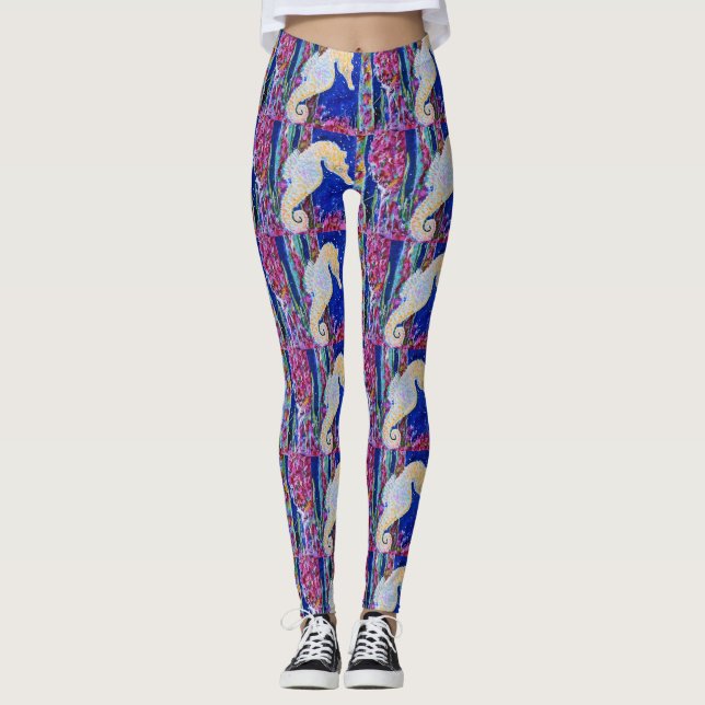 Seahorse Painting Leggings (Framsida)