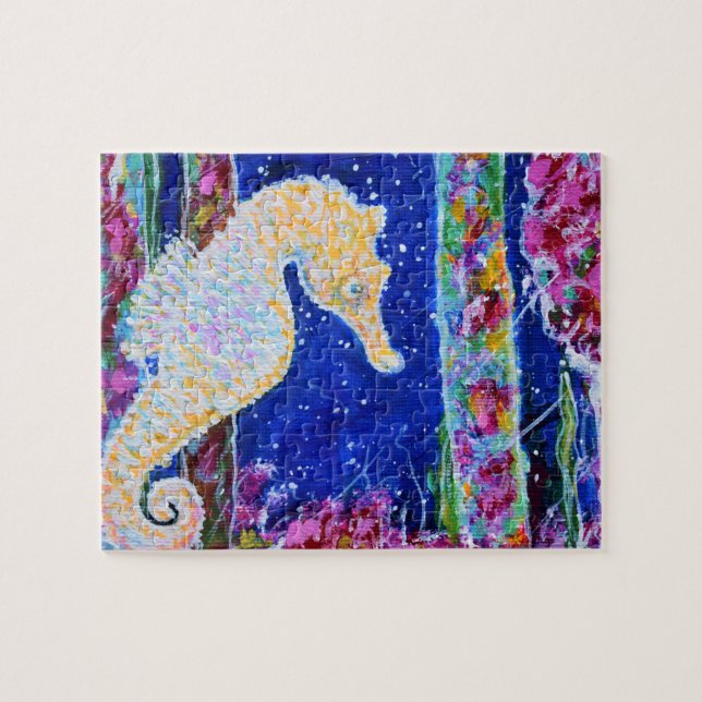 Seahorse Painting Pussel (Horisontell)