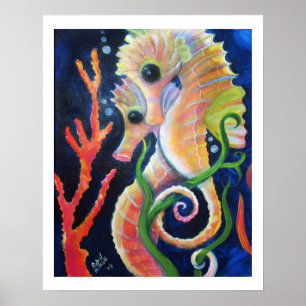 Seahorse Pair Poster