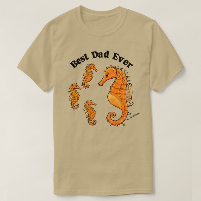 Seahorse Pappa T Shirt (Design framsida)