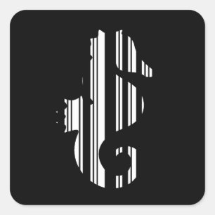 SEAHORSE PUB CODE Fish Barcode Mönster Design Fyrkantigt Klistermärke