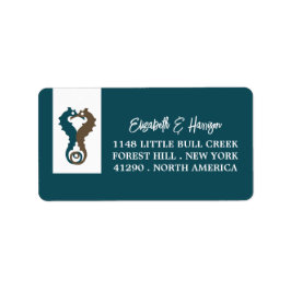 Seahorse Romantik, Beach Wedding Adressetikett