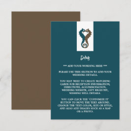 Seahorse Romantik, Beach Wedding Detail Tilläggskort