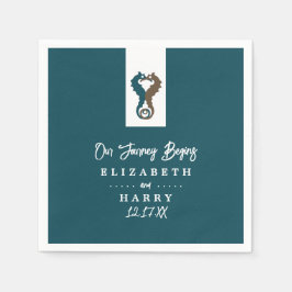 Seahorse Romantik, Beach Wedding Pappersservett