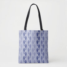 Seahorse Rosett band Blue Lavender Tote Bag