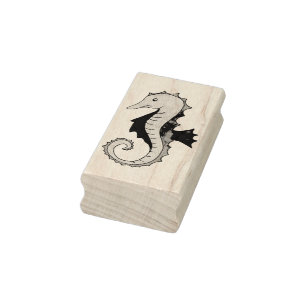 Seahorse Sea Horse Seahorse Rubber Frimärke Stämpel
