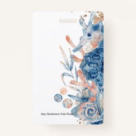 Seahorse shell under the sea baby boy shower