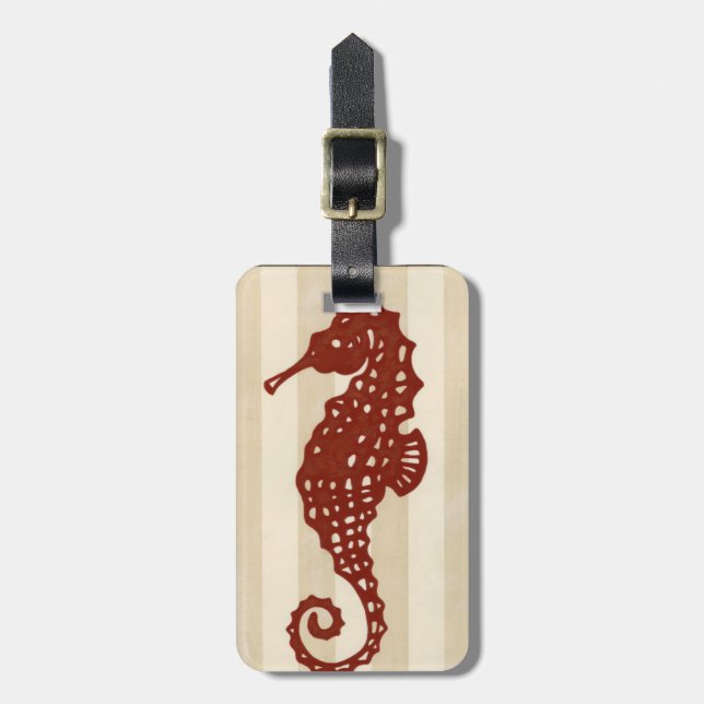Seahorse Silhouette Bagagebricka (Vertikal Framsida)