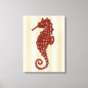Seahorse Silhouette Canvastryck