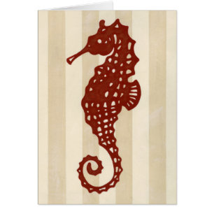 Seahorse Silhouette Hälsningskort