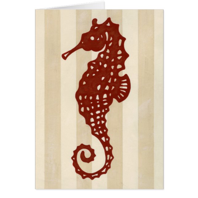 Seahorse Silhouette Hälsningskort (Framsidan)