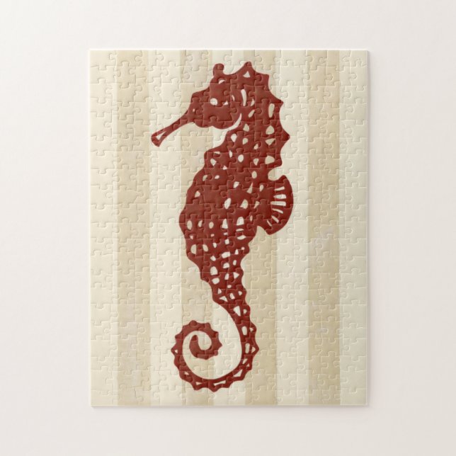 Seahorse Silhouette Pussel (Vertikal)