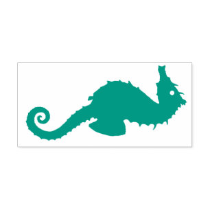 Seahorse silhouette självfärgande stämpel