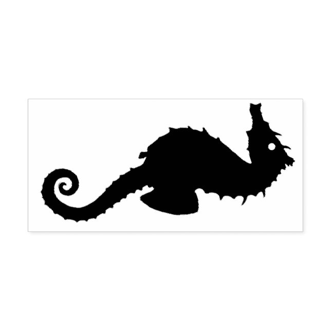 Seahorse silhouette stämpel (Tryck)