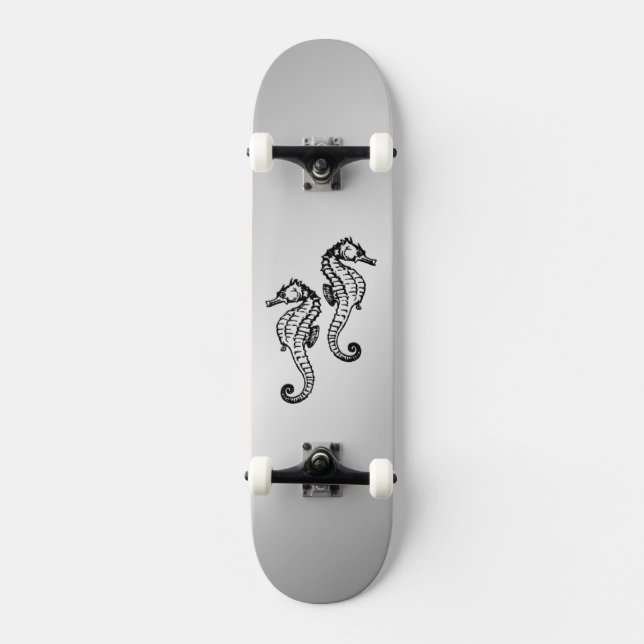 Seahorse Silver Skateboard Bräda 20,5 Cm (Framsida)