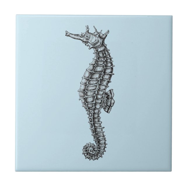 "SEAHORSE" SJÖLIV CERAMIC TILE KAKELPLATTA (Framsidan)