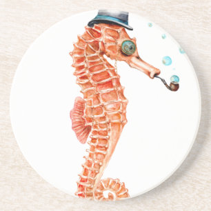 Seahorse Steampunk Underlägg