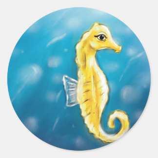 Seahorse Stickers Runt Klistermärke