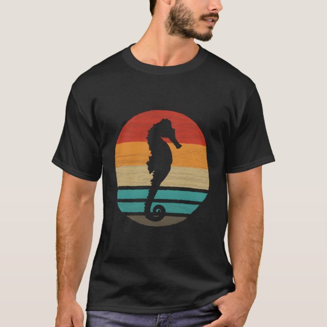 Seahorse Stil T Shirt (Framsida)