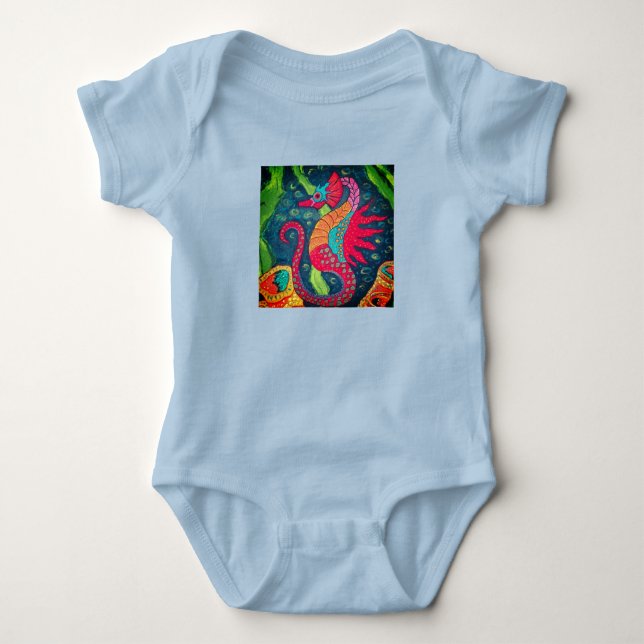 Seahorse T-Shirt Baby Bodykostym (Framsida)