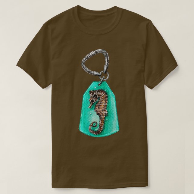 Seahorse teckning t shirt (Design framsida)