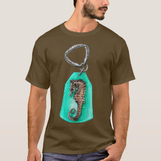Seahorse teckning t shirt