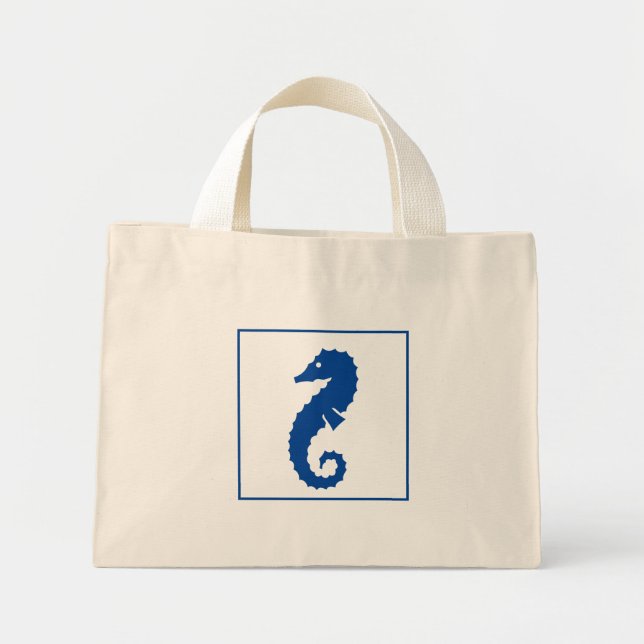 Seahorse Tote Mini Tygkasse (Framsidan)