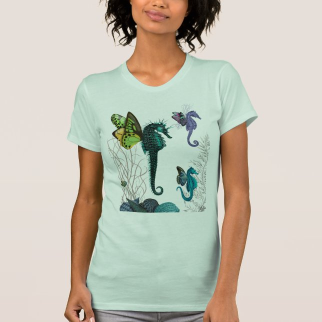 Seahorse Trio med Vingar T-shirt (Framsida)