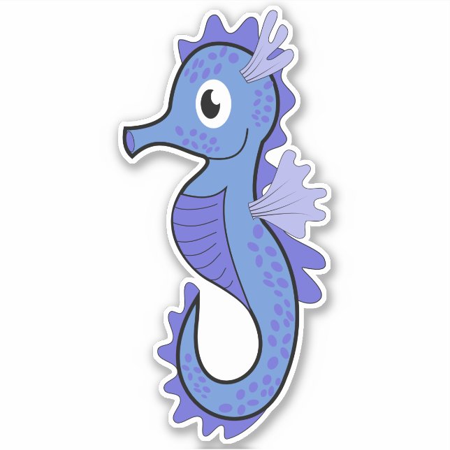 Seahorse Vinyl Sticker Klistermärken (Framsida)
