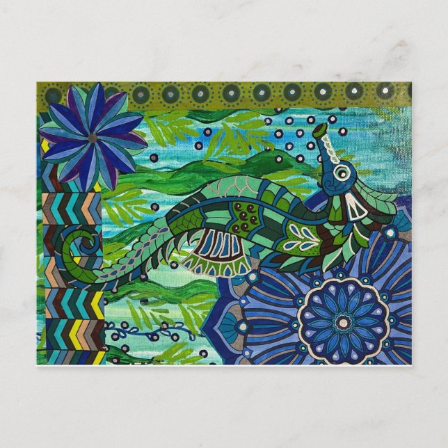 Seahorse vycard vykort (Framsida)