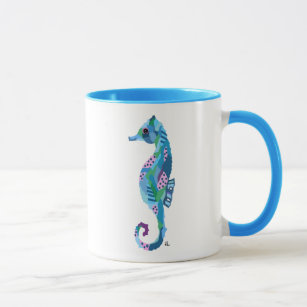 Seahorse Watercolor Coffee Mugg