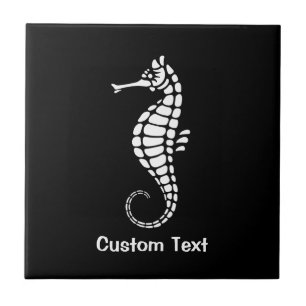 Seahorse White Kakelplatta