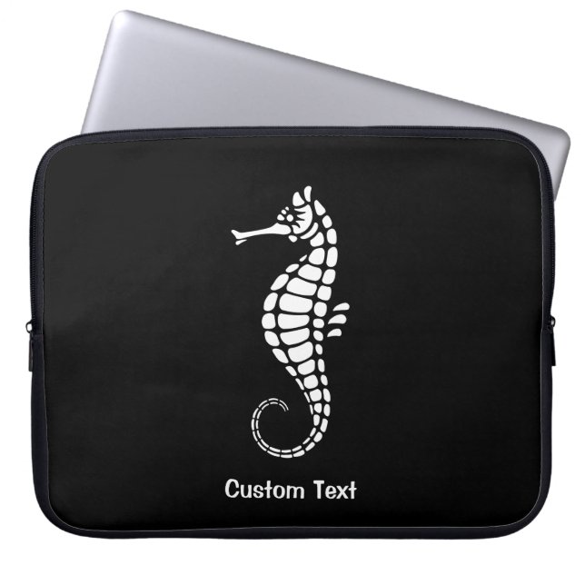 Seahorse White Laptop Fodral (Framsidan)