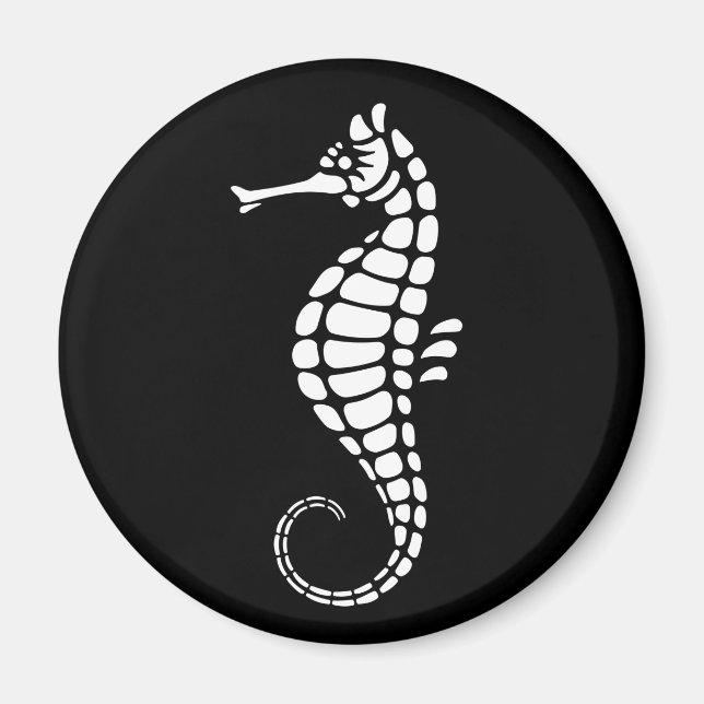 Seahorse White Magnet (Framsidan)