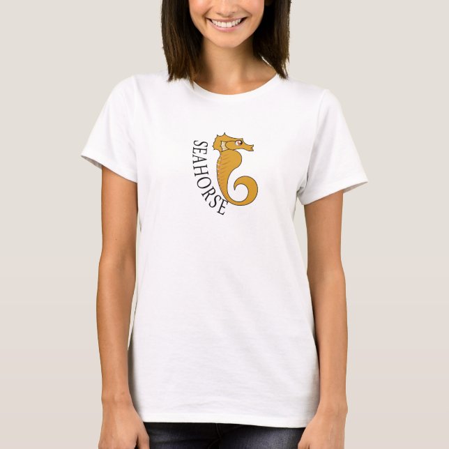 Seahorse - White Women's Basic T-Shirt (Framsida)