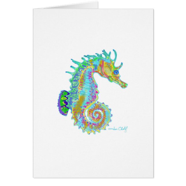 Seahorsehälsningkort Hälsningskort (Framsidan)