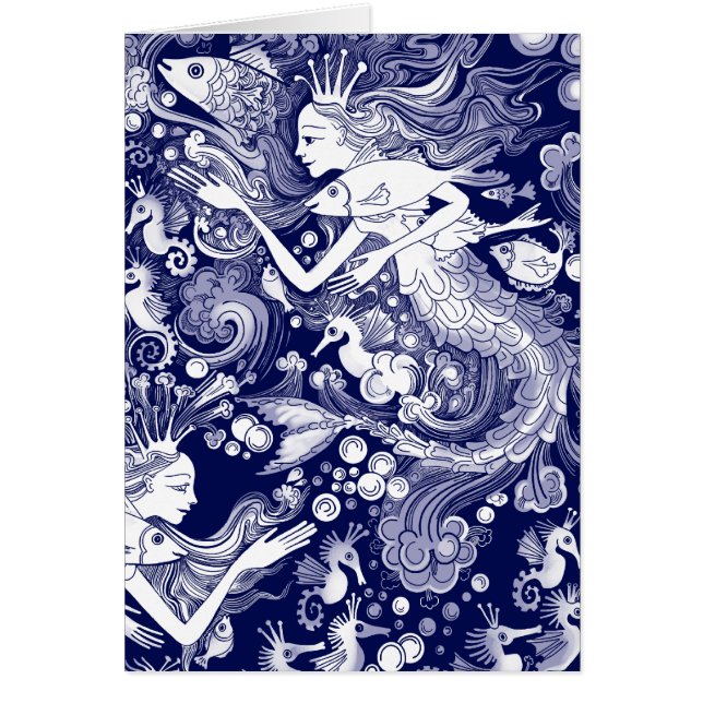 Seahorsekungarike Hälsningskort (Framsidan)