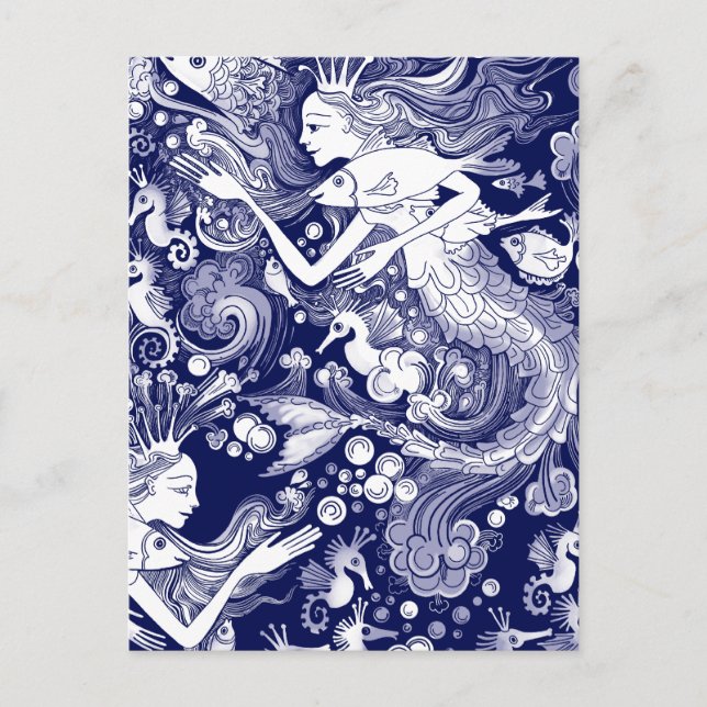 Seahorsekungarike Vykort (Framsida)