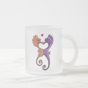 SeahorsekyssAv-Koppel Art™ Frostad Glasmugg