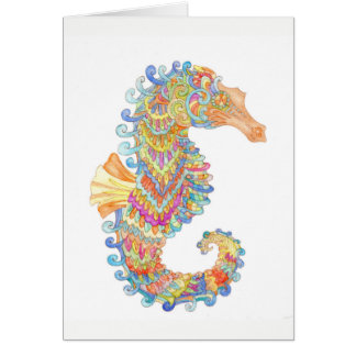 Seahorsen firar karneval hälsningskort