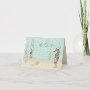 Seahorseplats Notecard Kort