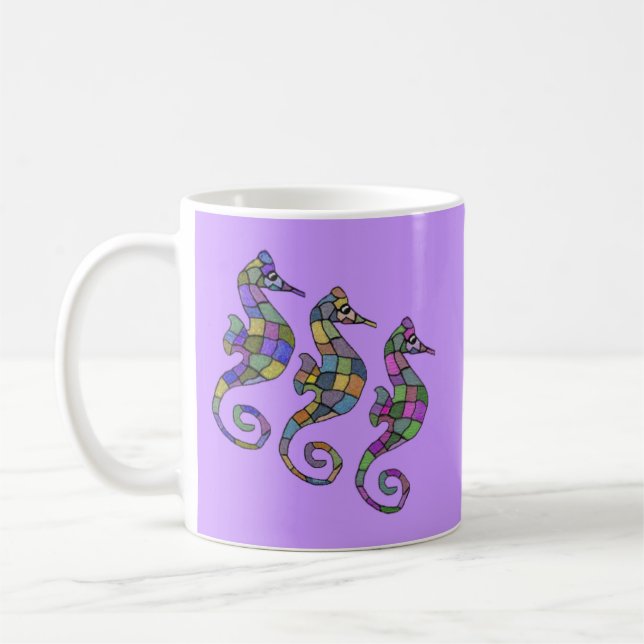 Seahorseregnbågemuggen Kaffemugg (Vänster)