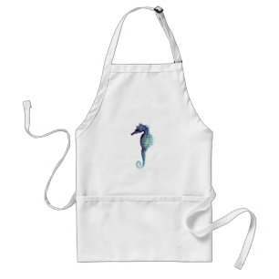 Seahorses för design för blåtthavshäst nautisk förkläde